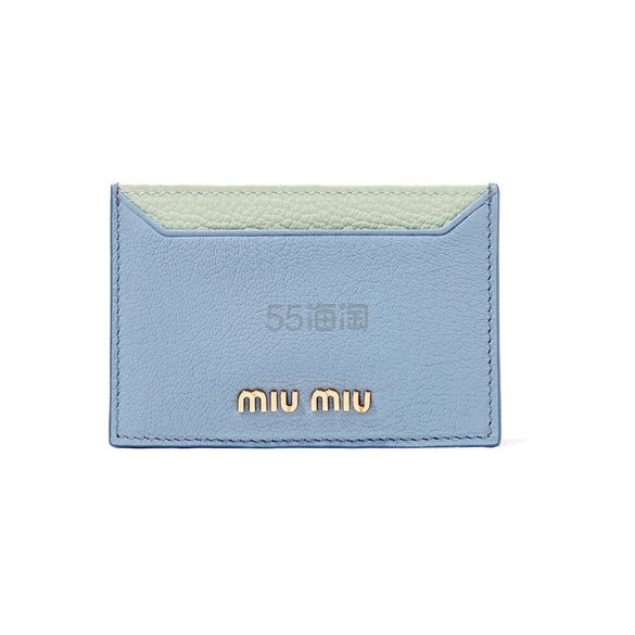 5折收 MIU MIU 双色纹理皮革卡夹