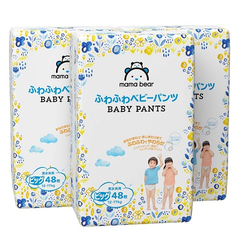 【日本亚马逊】mama bear 柔软婴儿纸尿裤大号 48片*3包
