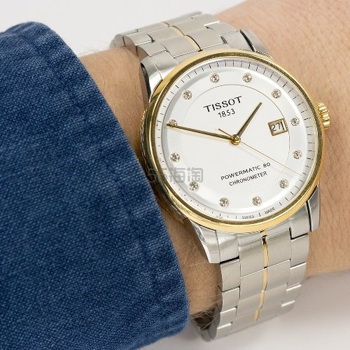 tissot天梭豪致系列t0864082203600男士镶钻机械腕表