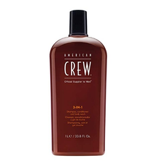 【美亚直邮】American Crew 美国队员 男士洗发水、护发素、沐浴露三合一清洁露 1L