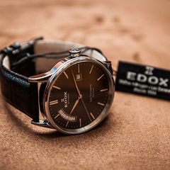 Edox 依度表 Les Vauberts 系列 83007-3-NIN 男士时装腕表