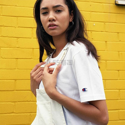 白色M码好价！吴亦凡同款！【中亚Prime会员】Champion 中性经典打底T恤