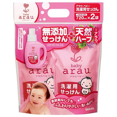 【日本亚马逊】arau 宝宝婴幼儿洗衣液替换装 720ml*2袋