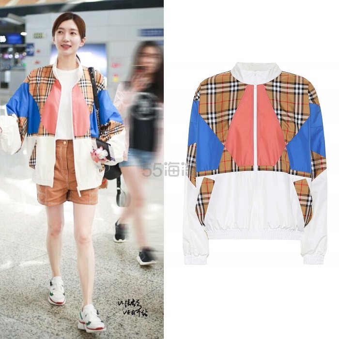 【江疏影机场同款】BURBERRY Vintage 巴宝莉 复古 拼色 夹克