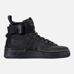 史低价！NIKE 耐克 SF-AF1 MID 经典黑色大童款运动鞋