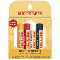 【美亚自营】Burt's Bees 小蜜蜂 天然保湿唇膏4支装