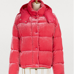 Moncler Caille velvet jacket 粉色羽绒服