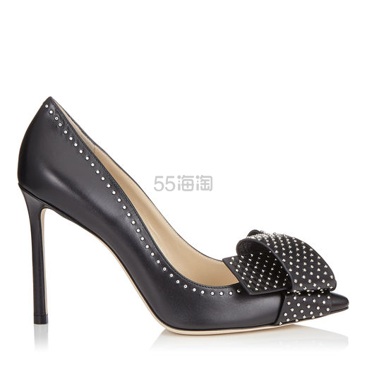 【孙艺珍同款】Jimmy Choo 黑*结铆钉装饰高跟鞋