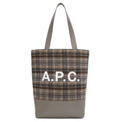 A.P.C. Grey Check Axelle Tote 格纹包包