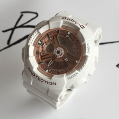 CASIO 卡西欧 Baby-G 女式手表 BA-110-7A1DR 粉红×白