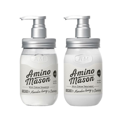 【向往的生活同款】Amino mason 升级氨基酸头皮护理滋养洗发水 450ml＋护发素 450ml