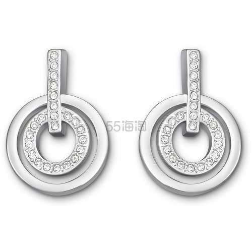 Swarovski 施华洛世奇 Circle 5007750 迷你双环耳环 银色