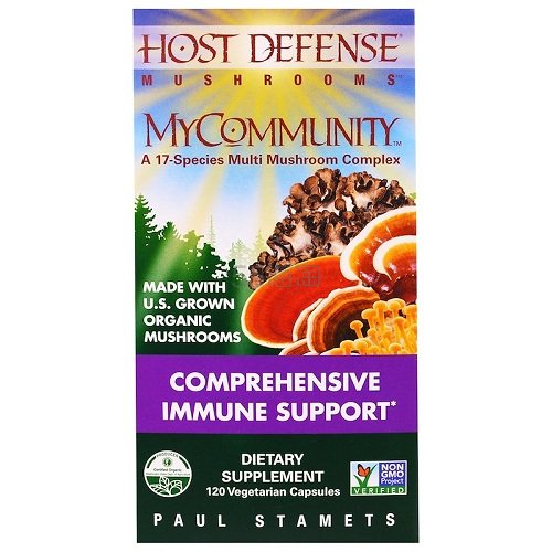 Host Defense 赫迪芬生 MyCommunity综合蘑菇胶囊 调节* 120粒