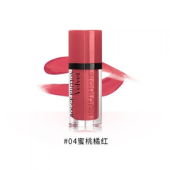 Bourjois 妙巴黎 天鹅绒哑光唇釉 1支 04号蜜桃橘红色 丝绒雾面不脱色口红