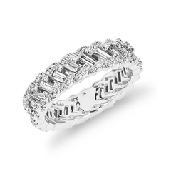 【55周年庆】Monique Lhuillier 织纹长方形钻石时尚戒指