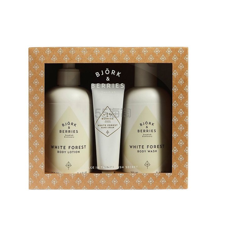 【价值£53】Bjork & Berries 白桦林沐浴露+身体乳+护手霜 限量套装
