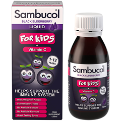 Sambucol 儿童黑接骨木维C糖浆 1-12岁可服用 120ml 英版