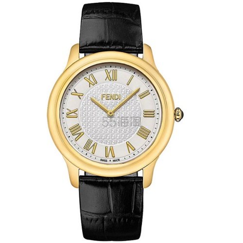 Fendi 芬迪 经典金色圆盘男士腕表 F250414011