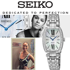 【黑天鹅同款】Seiko 精工 Tressia 系列 女士光动能镶钻时装腕表 SUP283