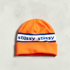 Stussy 橘黄色毛线帽