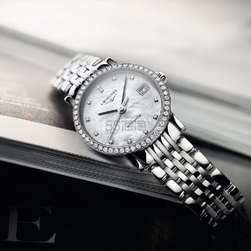 longines浪琴elegant博雅系列镶钻珍珠母贝机械奢华腕表l43090876