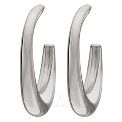【清仓价】日常通勤！Calvin Klein 卡尔文·克莱恩 银色简约半圆环气质耳环