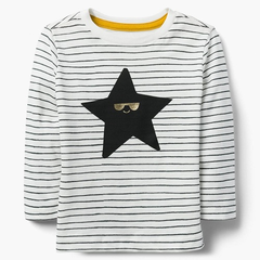 Gymboree Sunglass Star Tee 童款长袖条纹T恤