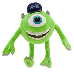 超可爱~ disney 迪士尼 《怪兽大学》绿色大眼仔毛绒公仔 小号