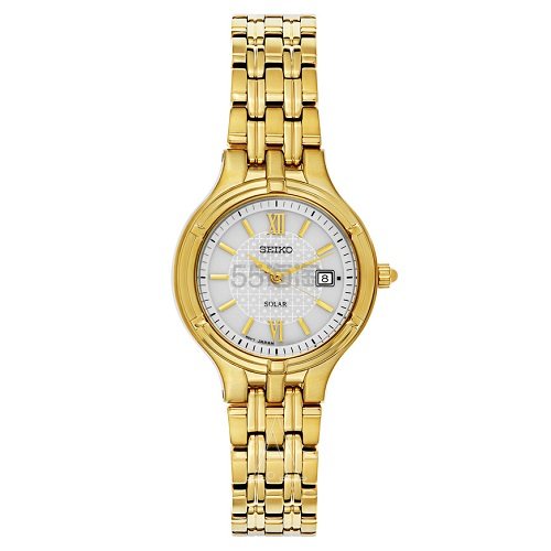 Seiko 精工 Core 系列 金色圆表盘女士气质腕表 SUT220