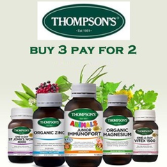 买3付2！Healthpost：精选 Thompson's 汤普森葡萄籽、月见草等