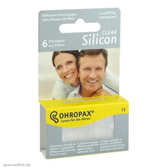 【9.9欧3件】Ohropax 安耳悠 Clear 系列亲肤硅树脂防噪耳塞 防风防水 6只