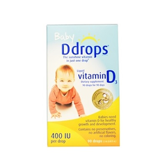 【4件0税免邮】Ddrops 婴儿液体维生素D3滴剂 400IU 2.5ml