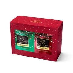 第2件半价+满$25美境免邮！Godiva 歌帝梵 热可可节日套装 牛奶巧克力口味/黑巧克力口味 12包装