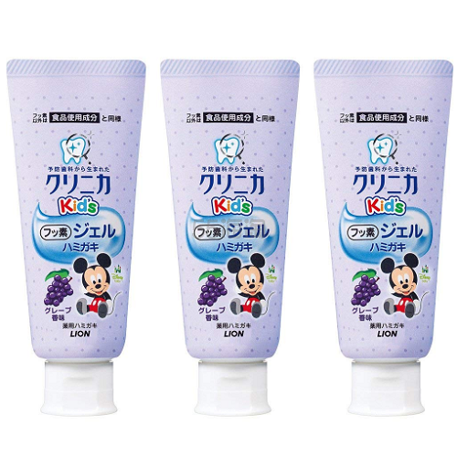 【日本亚马逊】LION 狮王 米奇儿童固齿健牙啫喱牙膏 60g*3支 葡萄味