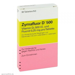 【满减5欧+免邮中国】Zymafluor 婴幼儿维生素D500片 90粒