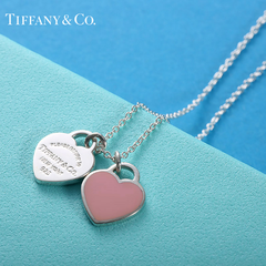 7.3折！【日本亚马逊】Tiffany&Co 蒂芙尼 双心吊坠项链 粉红色