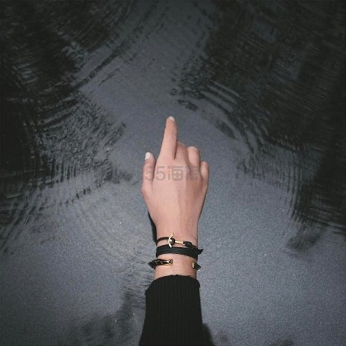 禅意自来~Miansai 现代抛光银船锚皮质缠绕手链 4色可选