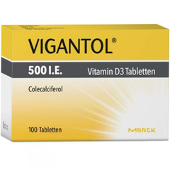 【满38欧免邮】VIGANTOL 500 I.E 维生素D3 无氟 100粒