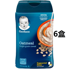 【中亚Prime会员】Gerber 嘉宝 婴幼儿燕麦米粉/米糊 227gx6包