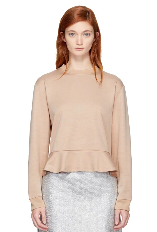 Carven Pink Ruffled Sweatshirt 女款带荷叶边卫衣