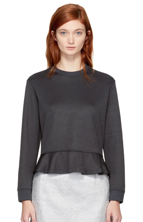 Carven Pink Ruffled Sweatshirt 女款带荷叶边卫衣