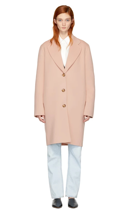 Acne Studios Pink Landi Doublé Coat 粉色简约款大衣
