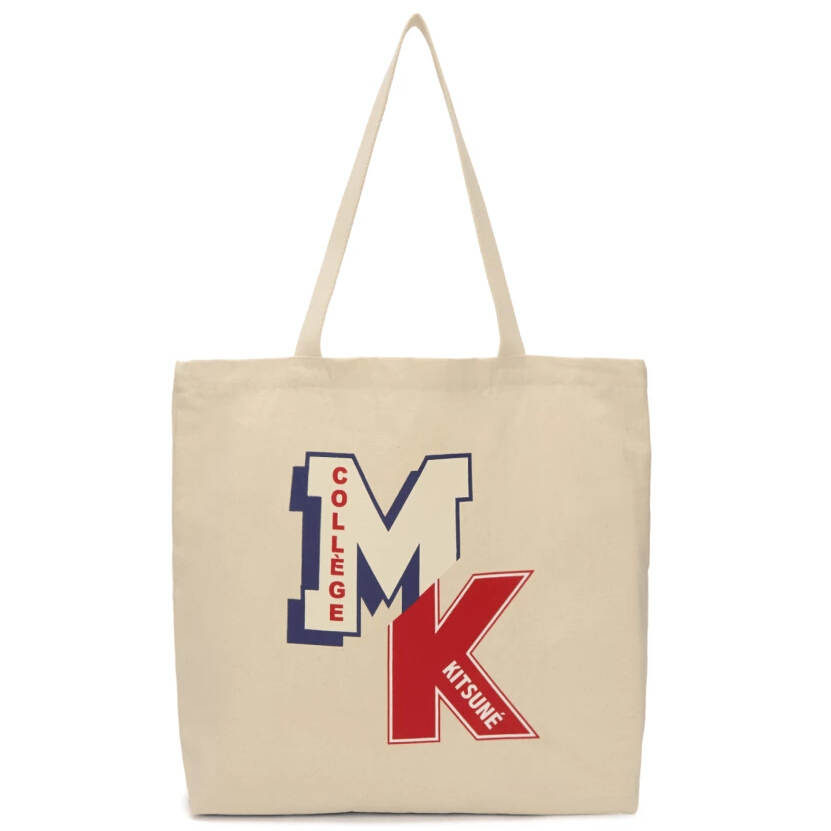 Maison Kitsuné Ecru MK College Tote 帆布袋