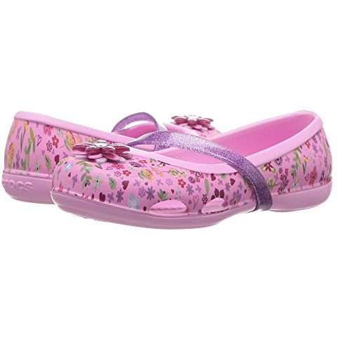 Crocs Kids Lina Graphic Flat GS 女款凉鞋