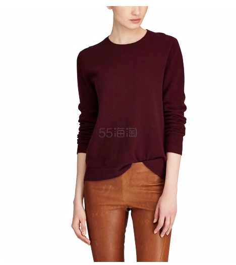 原价5！Ralph Lauren 拉夫劳伦 100%山羊绒女士圆领毛衣 可机洗