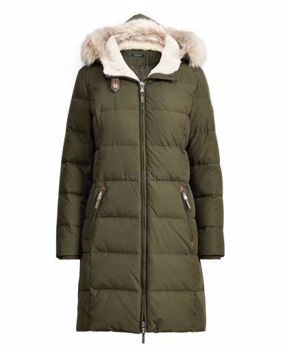 3折！Lauren RALPH LAUREN 拉夫劳伦 Quilted Down  450蓬 女士长款羽绒服 2色选