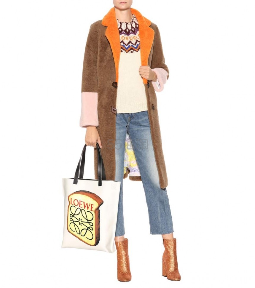 【杨幂同款土司包】7折 LOEWE 2017秋冬 Toast 吐司图案棉质帆布包 