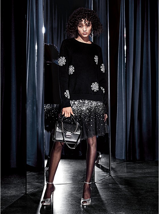 穿上它你就是小仙女本人！MICHAEL MICHAEL KORS Sequined Tulle 星空亮片蓬蓬裙