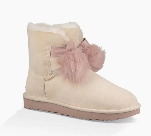 补货 满额包邮！UGG Australia GITA 17年冬季新款毛毛球雪地靴