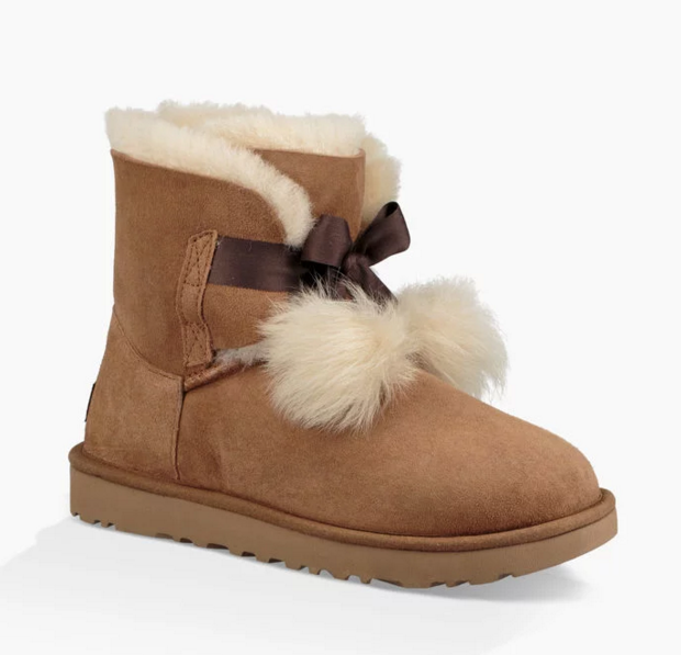 补货 满额包邮！UGG Australia GITA 17年冬季新款毛毛球雪地靴